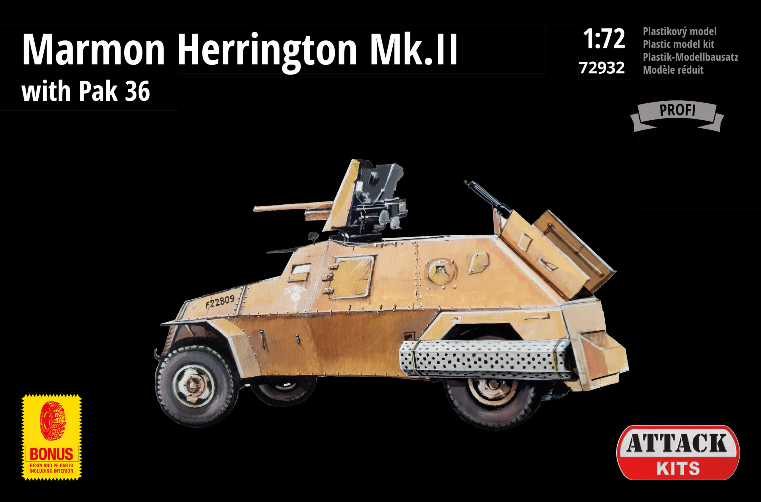 Attack 72932 Marmon Herrington Mk.II with PaK 36 box art