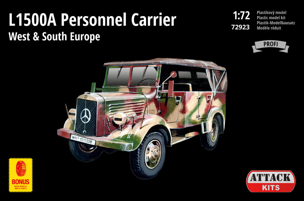 72923 L1500A Personnel Carrier West & South Europe, Attack Hobby Kits, Plastic Model 1/72